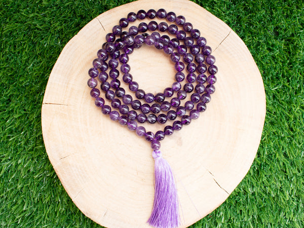 Amethyst Tassel Mala