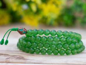 Green Jade Prayer Beads Mala