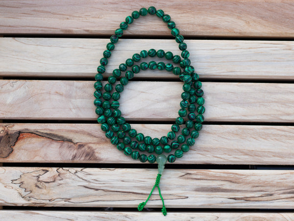 Malachite Prayer Beads Mala