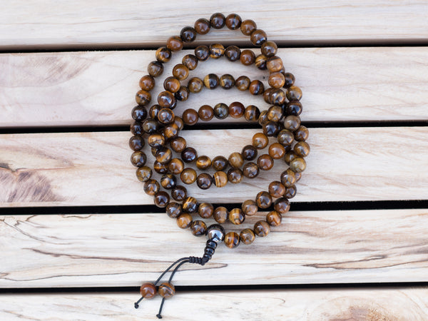 Tiger Eye Stone Prayer Bead Mala