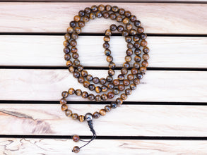 Tiger Eye Stone Prayer Bead Mala