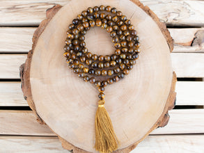 Tiger Eye Tassel Mala