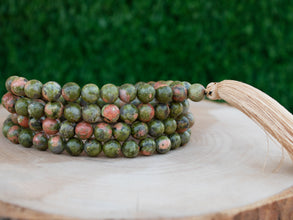 Unakite Tassel Mala