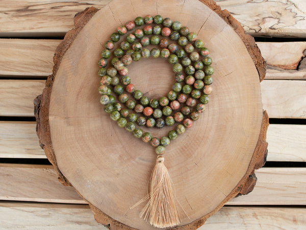 Unakite Tassel Mala