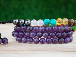 Amethyst Seven Chakra Mala