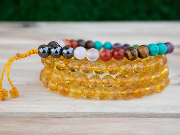 Citrine Seven Chakra Mala