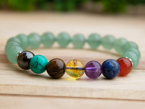 Green Aventurine Seven Chakra Bracelet