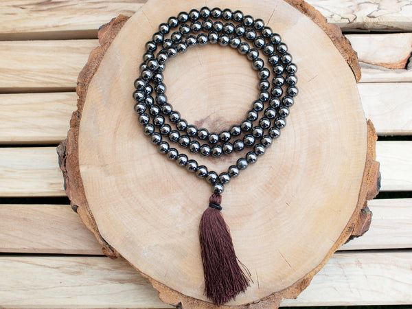 Hematite Tassel Mala