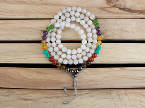 Seven Chakra Moonstone Mala