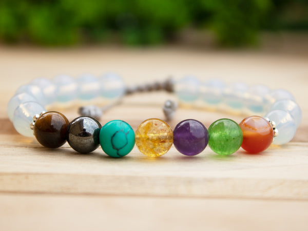 Opalite Seven Chakra Bracelet